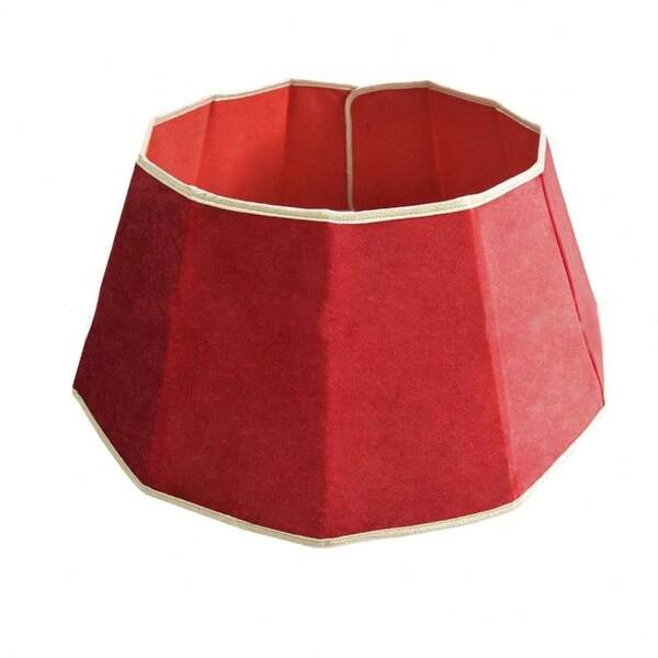 Christmas Tree Collar, 26 Red Xmas Tree Ring For Artificial Trees, Velvet Foldable Christmas Tree Skirt  For Christmas Tree Decoration