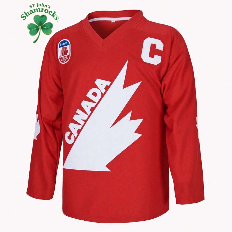 MEAN MACHINE Tricou de hochei pe gheață pentru bărbați, #99 Gretzky Labadie, echipa Canada, uniformă sportivă profesionistă cu broderie rafinată