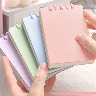 2pcs Mini Loose-Leaf Notebook, Cute Small Memo Pad, Pocket-Sized Word Notebook, Diary (Assemble Yourself)