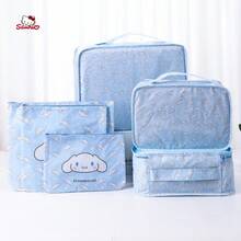 Sanrio 6pcs Travel Packing Cubes, Luggage Organizer Bags, Underwear & Shoes Storage Bags, Cartoon Series Organizer Set For Clothes And Shoes, Mesh And Solid Compartments, Suitable For Suitcase Packing And Wardrobe Organization, Great For Travel - Multicolor - View 10