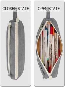 Kordfutteral, Stifteetui mit großer Kapazität, Kordstiftbox, Schul-Stiftbox, Büro-Schreibwaren-Box für Schule, Federmäppchen für Mädchen & Teenager, Kord