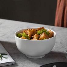 1 pieza Cuenco cerámico mate cocido a alta temperatura, duradero, fácil de limpiar, con un acabado rústico en color negro clásico, con aspecto elegante y espacioso, antideslizante: el acabado mate aumenta la fricción para evitar resbalones al sostenerlo, talla grande seguro de usar