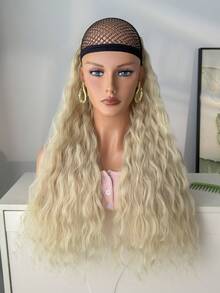 16pcs Clip-In Hair Extensions, 22 Inches Long, Water Wave, Full Head Synthetic Hair Extensions Set For Women, 7pcs - Multicolor - View 3