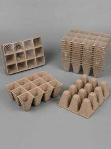 Seed Starter Tray Kit, Plant Seedling Germination Tray Set - Brown - View 6