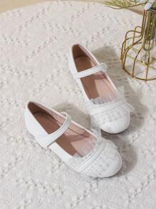 甜美风格雪纺荷叶边下摆时尚春夏女童高性能平底鞋
