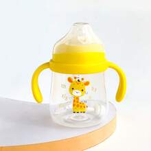 Cartoon Duckbill Cup For Kids 6 Months & Up - Silicone Duckbill Straw Cup For 1-3 Years Spillproof Transition Weighted Straw Toddler Cup PPSU Free, 4.1 Oz (116.62g) Multicolor