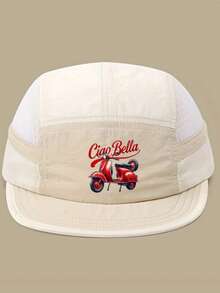 1 件时尚简约字母棒球帽，透气运动帽，休闲短檐太阳帽，男女理想礼物，春夏 - 字母印花 - 查看 10