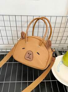 新款时尚水豚贝壳包，卡皮巴拉立体手提包，可爱女生斜挎包，适合初中高中大学生书包。