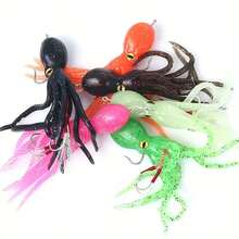 Avlcoaky 1pc 10cm/ 21.5g Soft Squid Skirts Bait Fishing Lure Octopus PVC Rubber Artificial Soft Bait Trolling Lure - Multicolor - View 10