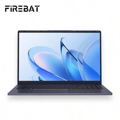 FIREBAT AT15 15,6" Laptop | Intel N150 (3,4GHz) | 16GB DDR4 | 512GB SSD | UHD Graphics | FHD 1080P Scherm | Dual Band Wi-Fi | Gigabit Ethernet | 2MP Camera | Windows OS | Volledige Verlichte Toetsenbord | Slank Ontwerp 1,6kg