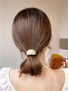 1 件/4 件女士 INS 风格椭圆形醋酸纤维发圈，夏季和冬季百搭时尚发带，适合马尾辫、发髻、优雅日常佩戴、马尾辫夹、发圈、发绳、发饰