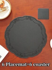8/12pcs Hotel/Restaurant Placemats/Coasters Set, High-End Tablemats, Easy To Clean, Multi-Color Heat-Resistant Pads To Protect Tabletop, Suitable For Weddings, Parties, Home, Hotel, Kitchen, Festive Decoration