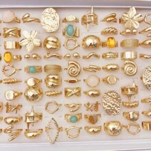 20 件时尚闪亮蝴蝶蛇花戒指套装，男女混搭风格时尚镶嵌水钻首饰，适合搭配日常服装派对装饰