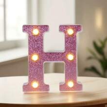 1個 16cm 創意家居裝飾 LED 粉色字母燈，室內桌面裝飾 0-9 數字燈，字母跑馬燈，婚禮求婚週年紀念生日派對裝飾字母與數字燈，女孩臥室裝飾字母燈 - 深粉紅色 - 查看 15