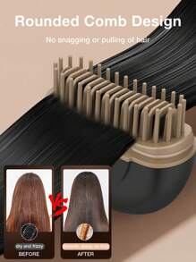 Mini Portable Cordless Straight Hair Comb,Portable Negative Ion Straightening Brush,Long Battery Hot Comb Hair Straightener,Lightweight & Mini Carry,Settings Anti-Scald