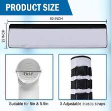 Cubierta para manguera de aire acondicionado, cubierta para conducto de ventilación de CA, funda aislante, funda aislante para manguera de aire acondicionado portátil, tamaño 152 x 56 cm - 152*56cm - Ver 4