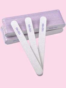 10pcs/Set Straight Wooden Nail File For Manicure Polishing Block File, Buffer Block Nail File For Home Salon