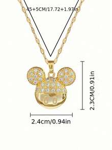 1 Set Of Pieces,   Necklace, Girl's Fashionable Pendant Necklace, Cute Cartoon  Necklace, Girl's Exquisite Jewelry, Perfect Gift For Girlfriend, New Year's Gift, Ideal Birthday Gift