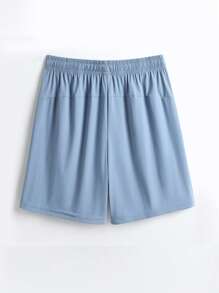 2pcs Women's Casual Sports Shorts, Ice Silk Breathable Elastic WaistBermuda Shorts, Fashion Ladies Leisure Running Cycling Yoga Shorts