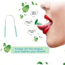 1pc Stainless Steel Tongue Scraper, Oral Cleaning Tool With Ergonomic U-Shaped Handle, Multi-Color Options, Effective For Oral Hygiene And Fresher Breath, Personal Care & Cleaning Tool, Durable Metal Cleaning Tool, Bathroom Home Decor, Living Room, Bedroom, Gift For Men, Women, Parents, Friends, Wedding, Party, Birthday, New Year, Accessory, Fun Gift, Color And Style Randomly Shipped