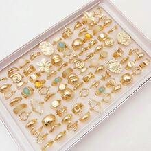 20 件时尚闪亮蝴蝶蛇花戒指套装，男女混搭风格时尚镶嵌水钻首饰，适合搭配日常服装派对装饰