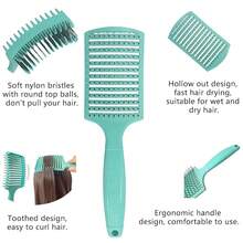 Curl Defining Brush,Curly Hair Comb,Detangling Brush Styling And Curved Vented Brush For Women And Men,Wet Or Dry (Green),Hair Tools,Hair Items,Travel Essential,Travel,Barber,Hairstylist,Barber Accessories,Valentine's Day,Hair Supplies,Hair Stylist,Barbershop,Salon,Vacation Essentials,Hair Products,Barbershop,Valentine's Gift,Travel Essentials For Women,Hair Stylist Tools - Pink - View 8