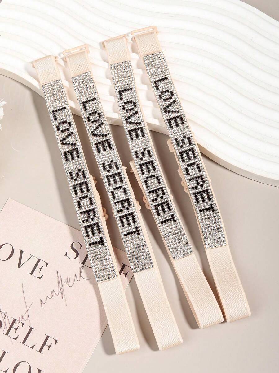 Sparkling Crystal Shoulder Straps, Versatile Fashion Evening Dress, Detachable Women's Lingerie Suspenders, Elegant Women's Lingerie Accessory - Multicolor - View 1