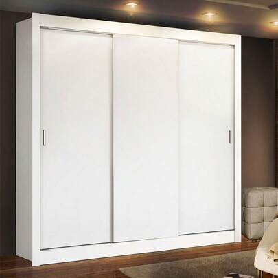  Ropero Closet con 3 Puertas Madesa Lyon Plus 01 Color Blanco