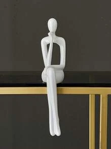 1 pieza Figura ornamental de arte abstracto de alta gama en estilo nórdico y de lujo, decoración de alta gama para sala de estar, dormitorio y maqueta, Artesanía de resina del Pensador - Multicolor - Ver 9