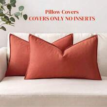 1pc (Pillow Insert Not Included) Comfortable Decorative Sofa Throw Pillow Cover, Suitable For All Seasons, Farmhouse Home Decor For Sofa, Living Room, Bed, Machine Washable Patio Cushion Cover