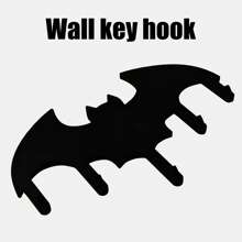 Gancho de pared con murciélago impreso en 3D - Decoración gótica de Halloween con llave funcional y colgador de joyas, organizador de estantes con forma de murciélago lindo, cómodo y elegante / Tela transpirable, decoración de otoño