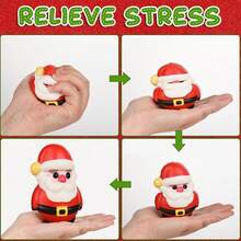 1/2/6/36pcs Christmas Squishies Bulk Stress Relief Squeeze Toys Stress Relief Toys, Fidget Toys, Birthday Party Gifts, Gift Bag Stuffing, Pinata Filler, Random Styles And Colors - Multicolor - View 9