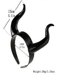 1 件手工制作的哥特式恶魔角头饰 - 红色和黑色对比设计，轻巧舒适的万圣节服装头饰，动漫卡通派对和照片拍摄，主题活动配件，戏剧性头饰，舒适贴合秋季装饰秋季装饰 - 彩色 - 查看 7