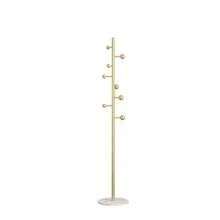 1pc Marble Baseball Jersey Hanger, Marble Floor-Standing Coat Rack, Luxury Cream Color Clothes Rack, Bedroom Floor Coat Hanger, Small Freestanding Garment Organizer, Creative Minimalist Coat Rack