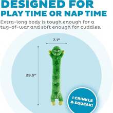 Outward Hound Scruffles Moose Plush Squeaky Dog Toy, Large - Cá sấu - Xem 3