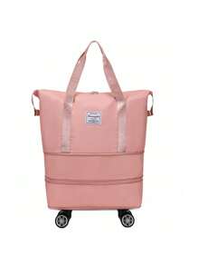 1pc Travel Luggage Bag With Wheels, Packing Bag Carry-On Tote With Zipper And Handle Foldable Storage Suitcase Moving Packaging Bag Fitness Storage Bag Durable & Lightweight,6 Colors And 3 Sizes Available - Multicolor - View 21