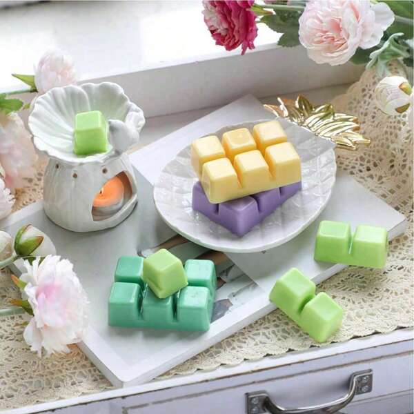 Natural Soy Wax Melts | Hand-Poured Aroma Wax Cubes | Wedding Favors / Holiday Gifts | Vanilla Scent | Perfect For Christmas, Thanksgiving, Valentine's Day, Mother's Day