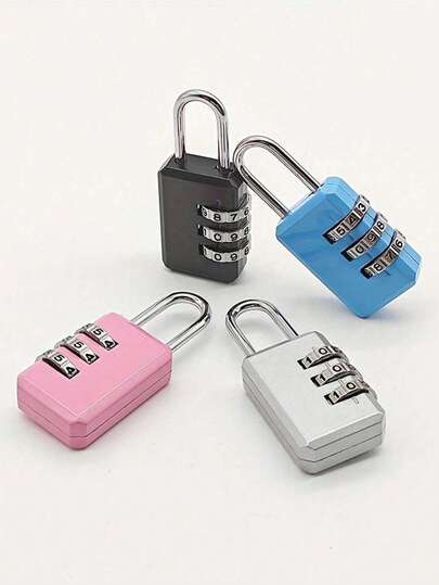 Premium Metal Combination Lock 3 Digit Password Combination Padlock Suitcase Luggage Metal Code Lock Mini Anti-Theft Locks Drawer Lock Ideal For Secure Travel Accessory For Gym Lockers, Luggage, And Backpacks, Portable, And Tamper-Resistant Compact Design Travel Essential Holiday Vacation Luggage Lock Locker Accessories For School