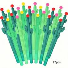 4 stylos-gel à prise douce, stylos créatifs en forme de cactus avec un haut en forme de fleur, articles de papeterie amusants pour l'école, le bureau et la maison - idées de petits cadeaux parfaits, fournitures scolaires, cadeaux pour enseignants, (couleurs aléatoires)