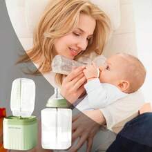 Baby Bottle Brush, 6 In 1 Portable Nursing Bottle Brush Set With Silicone Bottle Brush,Drying Drain Pole,Nipple Brush,Straw Brush And Storage Box,Ideal Gifts For Babies&Amp; Moms (Pink)