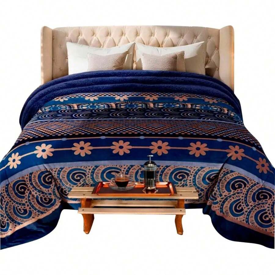 Cobertor Jumbo Matrimonial con Borrega – Súper Suave, Cálido y con Diseños Trendy para esta temporada de Frio- Beautty Home - Praga - Ver 1