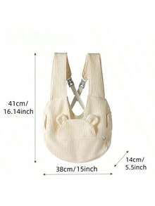 超大号 Fluffybaby 狗背带 - 冬季宠物包，带棉质衬里，防水透气设计，胸背包狗和猫户外包，小型犬背袋中型犬背袋