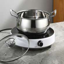 Juego de ollas de 5 piezas, olla de acero inoxidable para salsa de leche, juego clásico de utensilios de cocina de inducción de acero inoxidable de 5 piezas, elegante juego de utensilios de cocina de acero inoxidable de 5 piezas, olla para sopa con tapa, olla multiusos antiadherente para picnic, suministros de cocina, herramientas de cocina, con asa, con tapa de vidrio, con escala medidora, pulido espejo por dentro y por fuera, simple y hermoso, fuerte y duradero, adecuado para sopa y pasta (plata) - Plateado - Ver 5