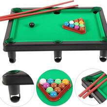1 件迷你桌面台球桌便携式套装，室内小型互动台球游戏适合派对、娱乐和缓解压力（盒装） - 彩色 - 查看 3