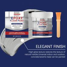 Gray Water-Based Epoxy Floor Primer, High Gloss Marble Texture Surface Scratch Repair Primer - White - View 8