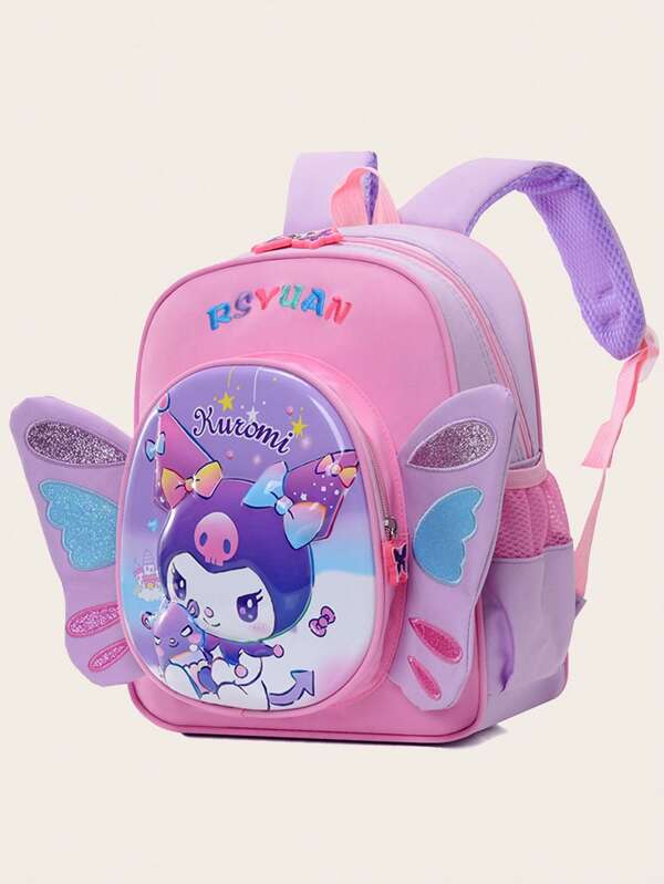 Sanrio Sanrio Cute Cartoon Melody Pattern Bookbag Lightweight Backpack, Reduced Load Cute Cartoon Shoulder Bag, Suitable For Campus, Travel, Vacation Bookbag Lightweight Backpack, Reduced Load Cute Cartoon Shoulder Bag, Suitable For Campus, Travel, Vacation (Cards Random)