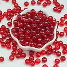 100pcs/Pack 8mm Imitation Jade Glass Transparent Beads, Wholesale For DIY Bracelet Necklace Jewelry Making