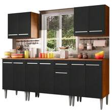 MADESA Baker's Racks - Brown and Black - View 2