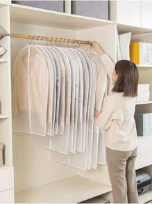 10/5/1 件衣柜防潮挂衣袋 - 轻质防尘罩抽屉拉链衣服袋 - 防水挂衣保护袋衣橱整理袋绗缝袋床下储物盒隔层衣服垃圾袋卧室服装存储整理器衣橱整理器用于悬挂连衣裙衬衫外套、学校配件学校用品拉链防尘罩