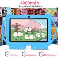 7-Inch KidsTablet/4GBRAM+64GB ROM/4-Core/Android 13/1280x800 IPS High-Definition Resolution IPS Screen/2MP+5MP Camera/4000mAh Large Battery/Supports WiFi Parental Control Educational Games/(Including: Packaging Box/Data Cable/OTG/Card Needle) - Multicolor - View 7